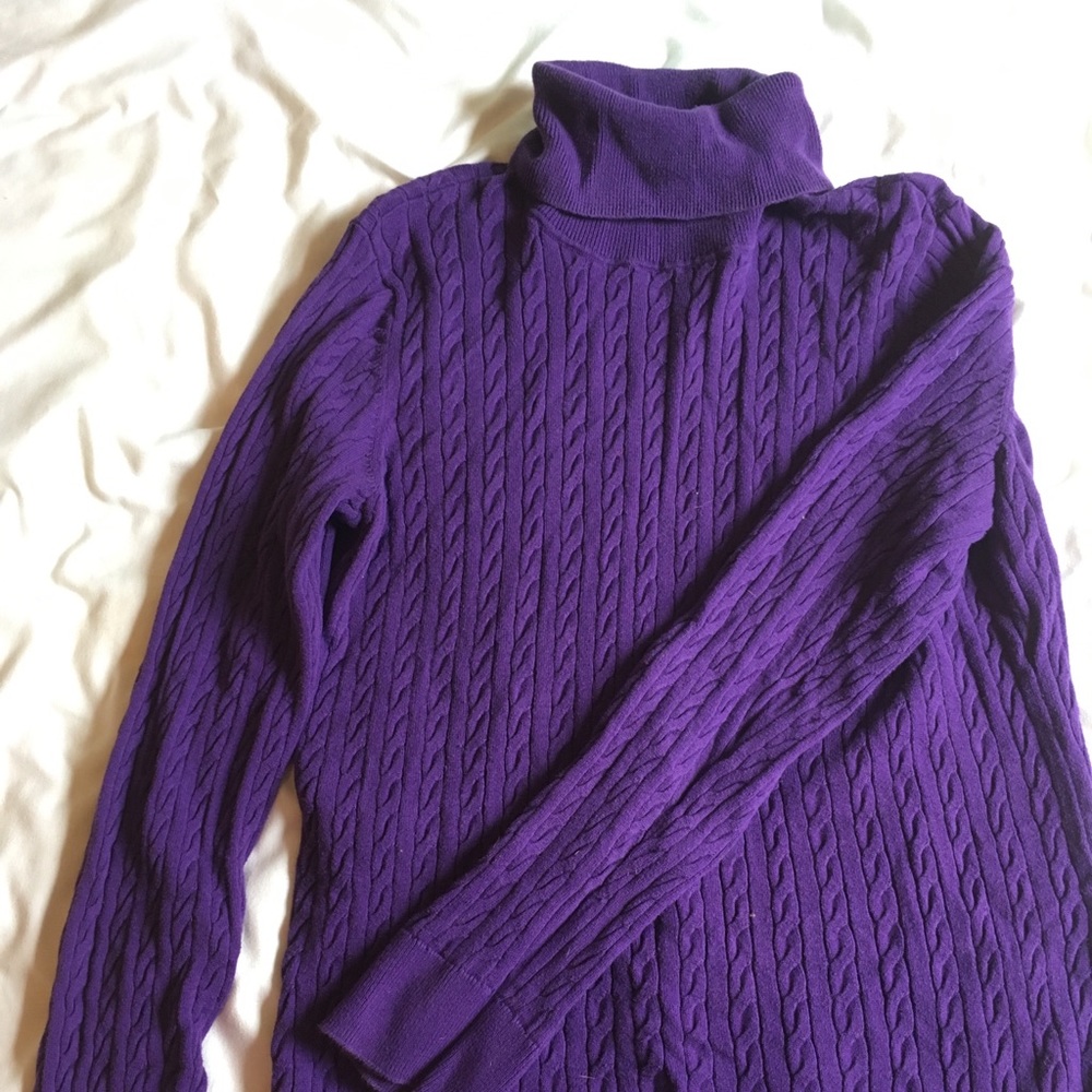 Talbots Cabled Turtleneck
